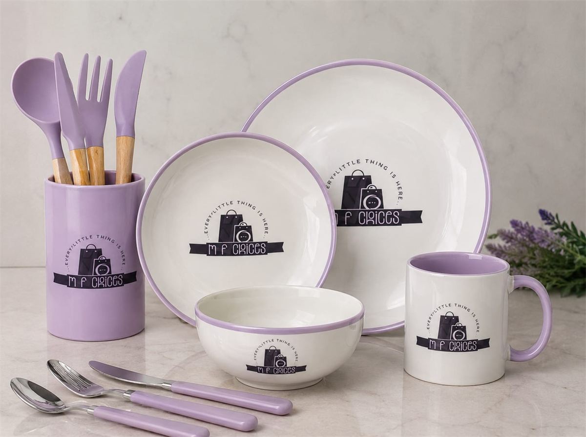 MF Choices branded dining ware set from the kitchen essentials range